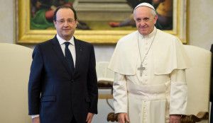 Pope Francis meets with French president Hollande